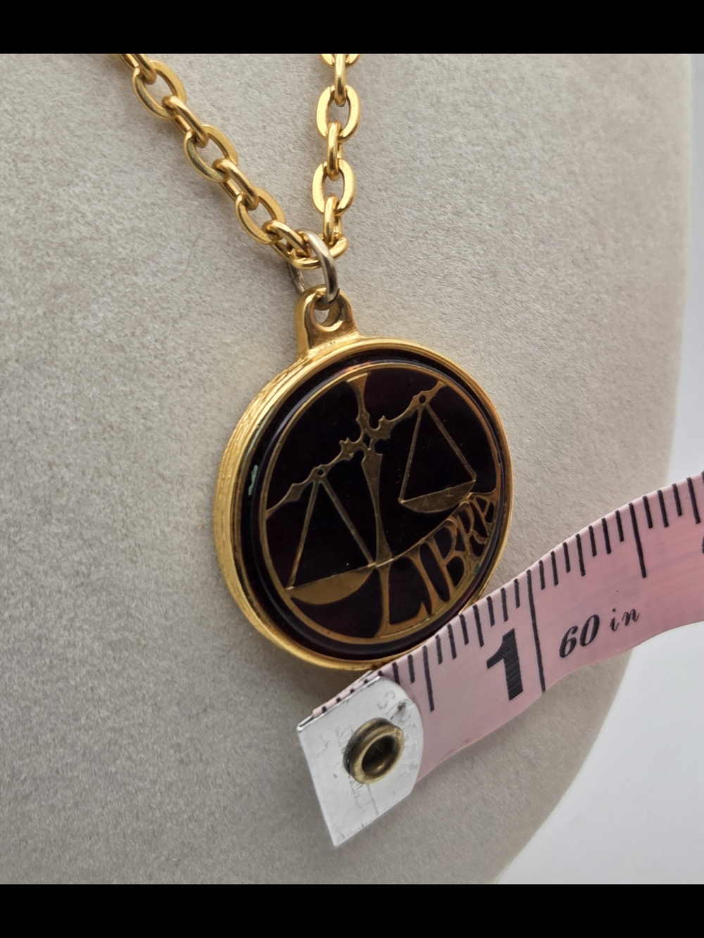 Vintage Danté Libra Zodiac Pendant Necklace - 20" - Picture 4 of 11